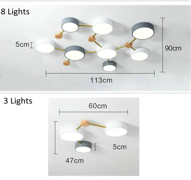 Scandinavisch Minimalistische Massief Houten IJzeren LED Plafondverlichting