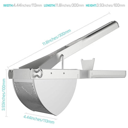 Aardappelpers & Pureestamper Heavy Duty, Ergonomische Greep