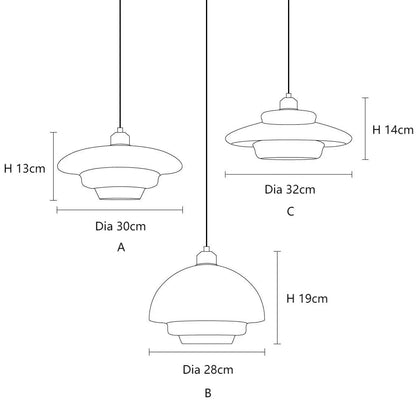 Hanna Art Deco Glass Pendant Light