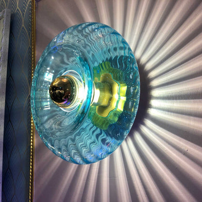Grace - Wandlamp van gekleurd glas in art deco design