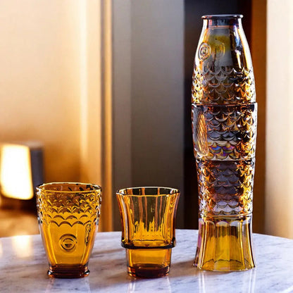 Koi Harmony Stapelbare Set van 4 Glazen Bekers