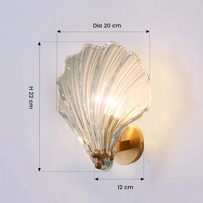 Luis shell wall light