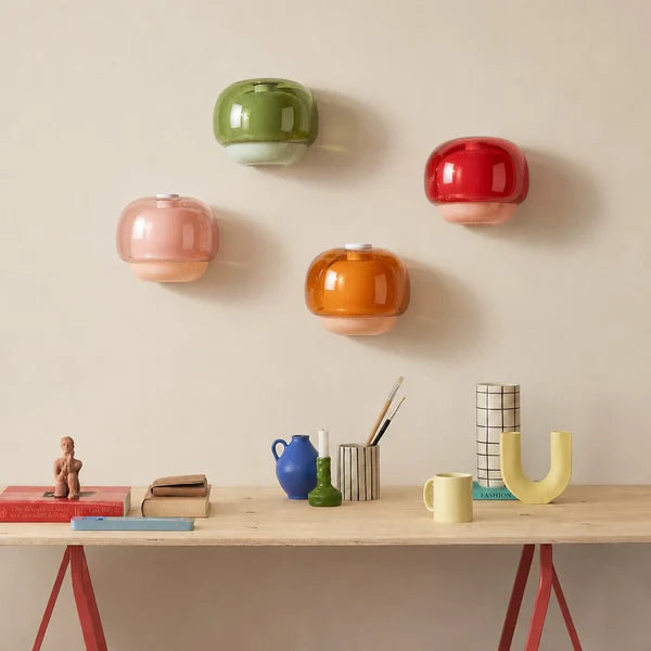 Orvenis Macaron Coloured Glass Wall Light