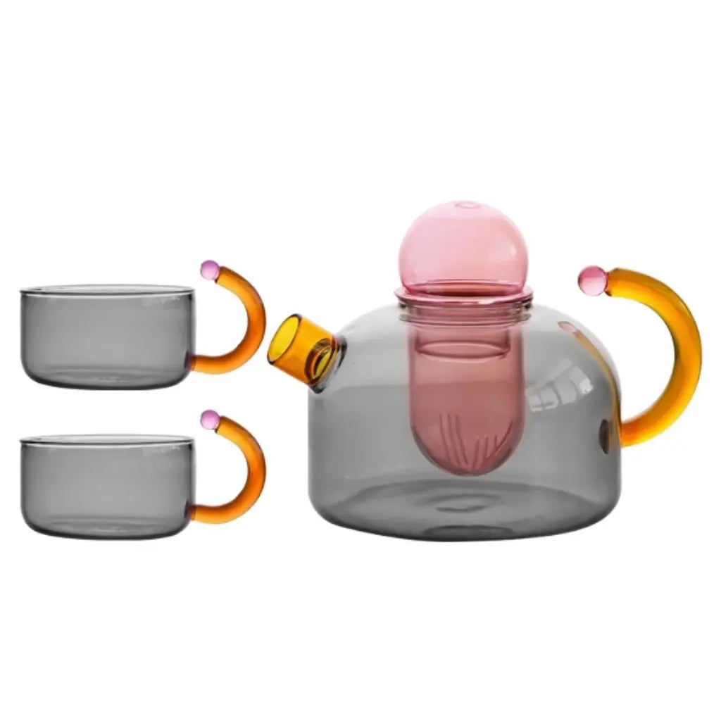 Borosio Prism Contrast Kleurrijke Glazen Theepot