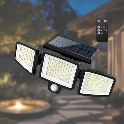 Lumora Zonne-energie Bewegingssensor Licht - 2500 Lumen Buiten Floodlight met Afstandsbediening