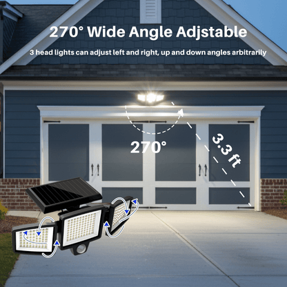Lumora Zonne-energie Bewegingssensor Licht - 2500 Lumen Buiten Floodlight met Afstandsbediening