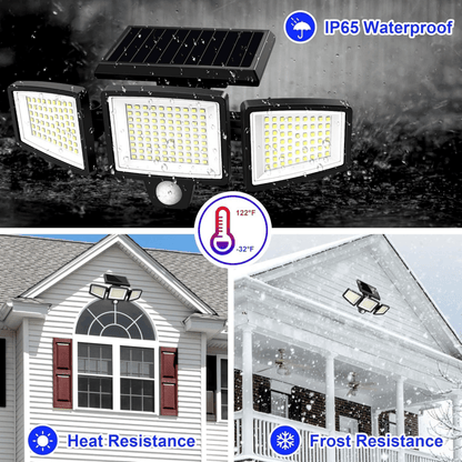 Lumora Zonne-energie Bewegingssensor Licht - 2500 Lumen Buiten Floodlight met Afstandsbediening