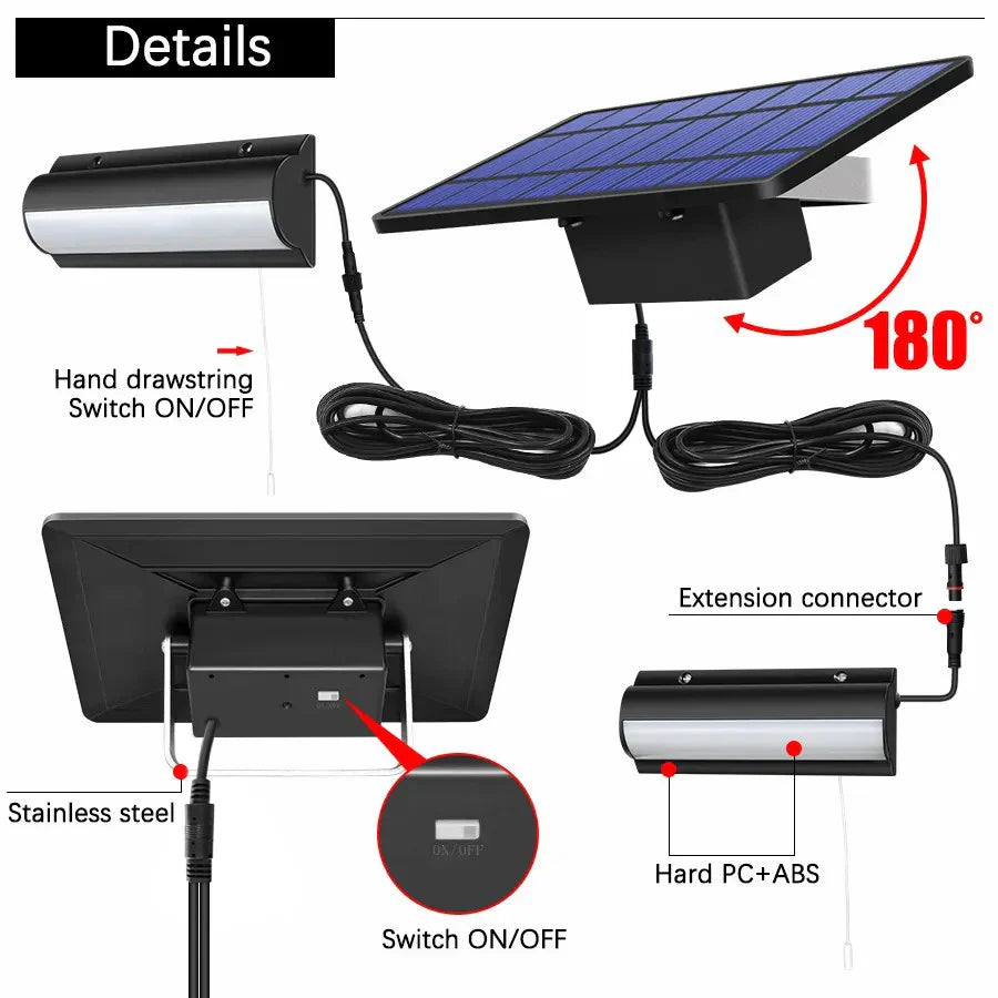Solar Shed Hanglamp - Duurzame LED Lamp met Trekkoordschakelaar