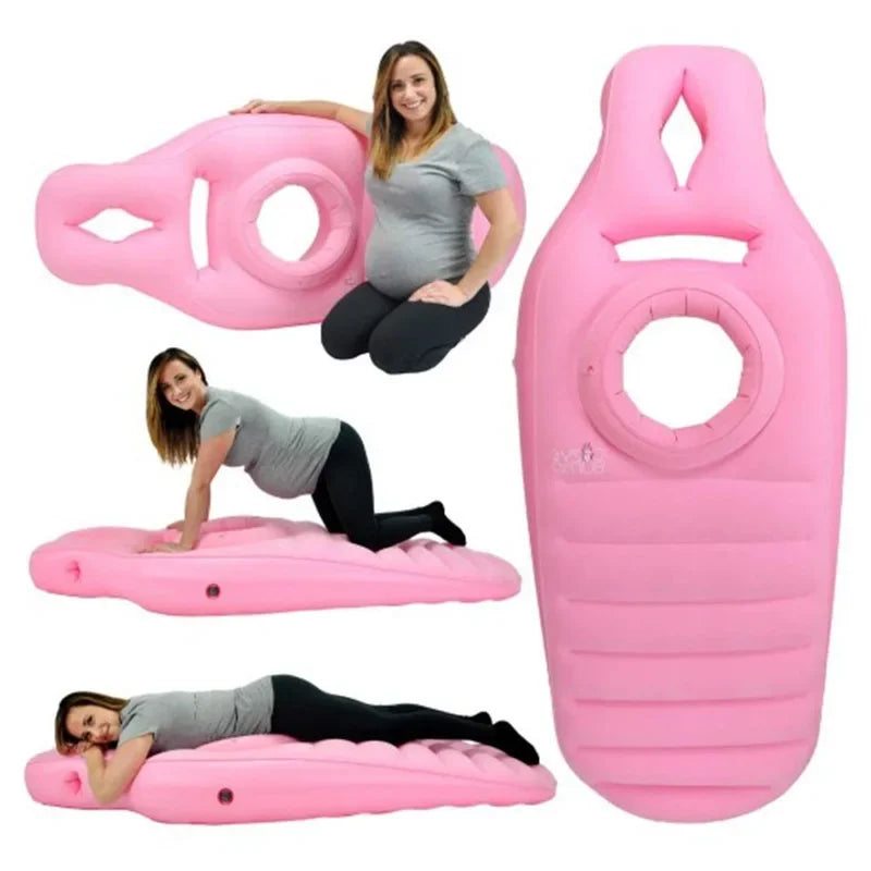 Opblaasbaar Zwangerschapskussen en Yogamat – Ideaal voor Comfortabele Nachten en Ondersteuning