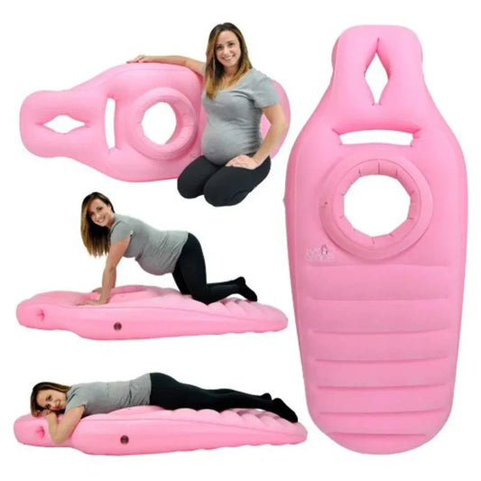 Opblaasbaar Zwangerschapskussen en Yogamat – Ideaal voor Comfortabele Nachten en Ondersteuning