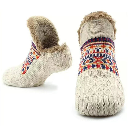 Nordhütte | Thermo-Huis Sokken Winter | Antislip Knuffelsokken voor Dames & Heren | Dikke voering & extra warm | Zachte Antislip Bed Sokken voor Thuis & Kerstmis