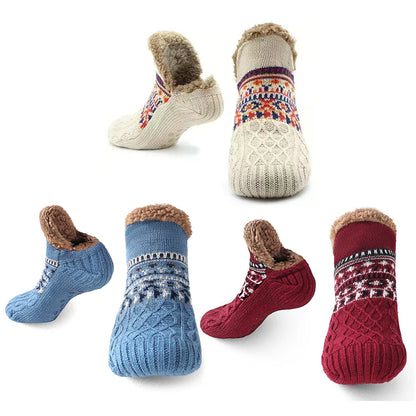 Nordhütte | Thermo-Huis Sokken Winter | Antislip Knuffelsokken voor Dames & Heren | Dikke voering & extra warm | Zachte Antislip Bed Sokken voor Thuis & Kerstmis