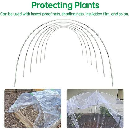 Plantura FlexGrow Tuinboog-set van glasvezel | DIY Planten tunnel voor verhoogde bedden & vroege bedden | Roestvrij & Herbruikbaar | Inclusief koppelingen