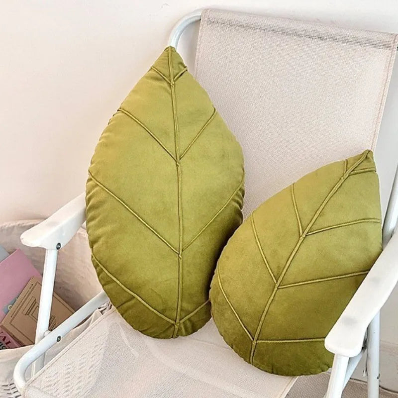 Verdant Leaf Throw Pillow