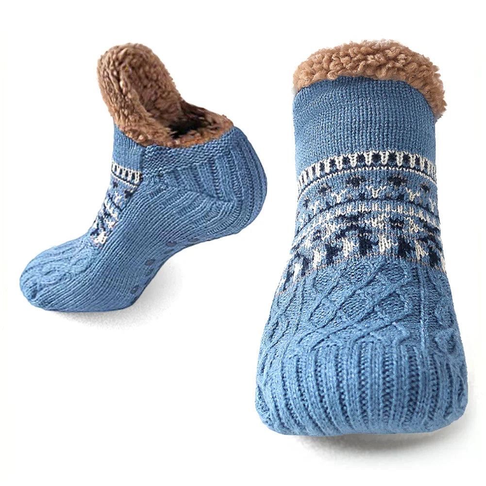 Nordhütte | Thermo-Huis Sokken Winter | Antislip Knuffelsokken voor Dames & Heren | Dikke voering & extra warm | Zachte Antislip Bed Sokken voor Thuis & Kerstmis