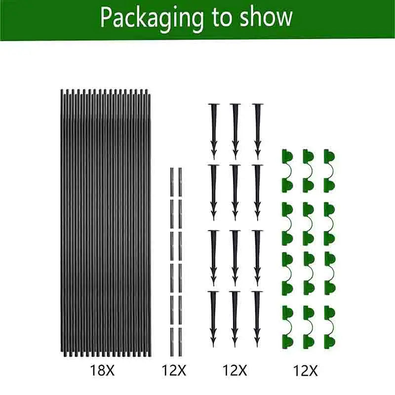 Plantura FlexGrow Tuinboog-set van glasvezel | DIY Planten tunnel voor verhoogde bedden & vroege bedden | Roestvrij & Herbruikbaar | Inclusief koppelingen