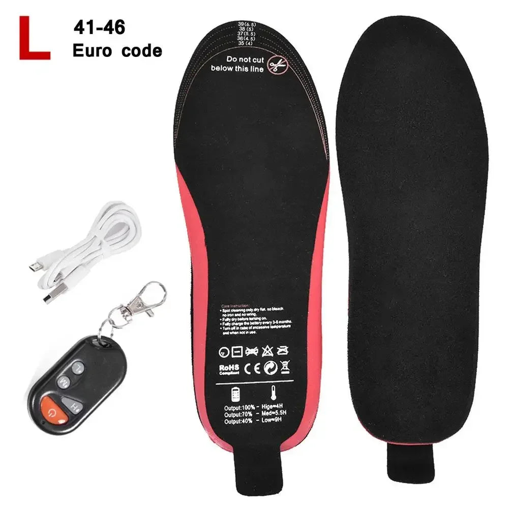 Verwarmbare Inlegzolen WarmStep Pro | Oplaadbaar met afstandsbediening | 3 verwarmingsniveaus | Op maat knipbaar | Elektrische voetwarmers voor winter & buiten