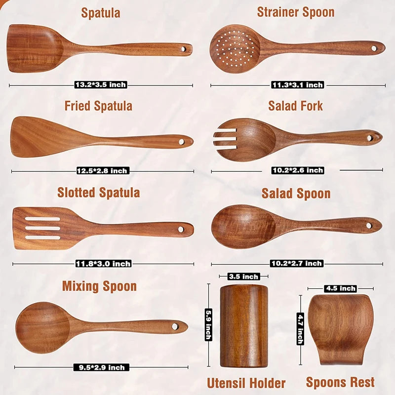 Houten Lepels Om Te Koken,7 Stuks Keukengerei Voor Het Koken Van Teakhout Keukengerei Spatel 663367589 Houten Lepels Om Te Koken,7 Stuks Keukengerei Voor Het Koken Van Teakhout Keukengerei Spatel 663367589