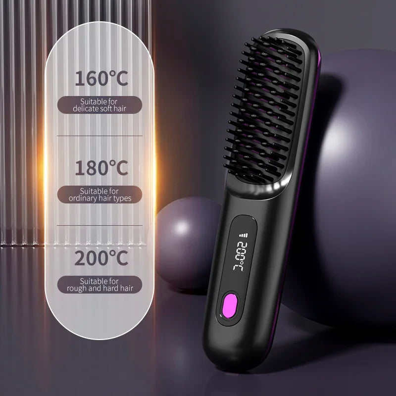 Glissara | Draadloze Haarglätter | USB-oplaadfunctie & LCD-display | Keramiek & Ionen-technologie