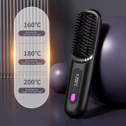Glissara | Draadloze Haarglätter | USB-oplaadfunctie & LCD-display | Keramiek & Ionen-technologie