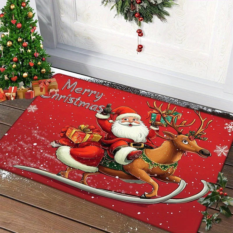 Kerst Deurmat met Kerstman