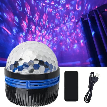 Polariva Noorderlichtprojector | Muzieksynchronisatie & Afstandsbediening | RGB Sfeerverlichting | USB-opladen | 7,8×7,8×8,7 cm