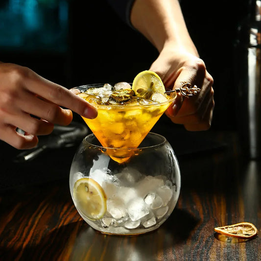 Elegante Martini Cocktailglazen en Kaviaarset barset