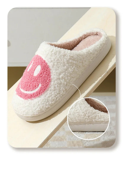 Smiley Gelukkig Gezicht Katoenen Pantoffels Schoenen Antislip