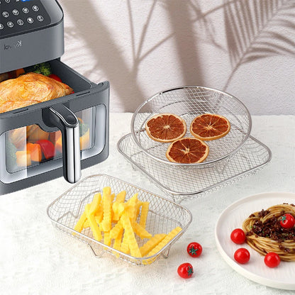3 stuks Stapelbare Airfryer Grills