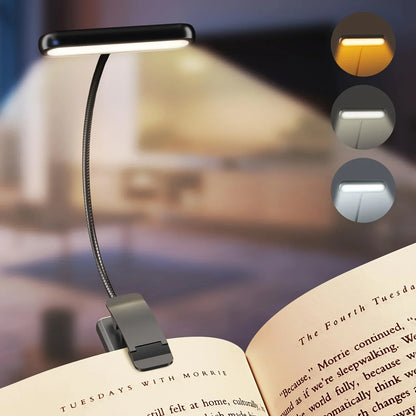 Leeslamp FlexiRead | Oplaadbaar via USB | 3 Lichtkleuren & Dimbaar | Clip & Flexibele Arm