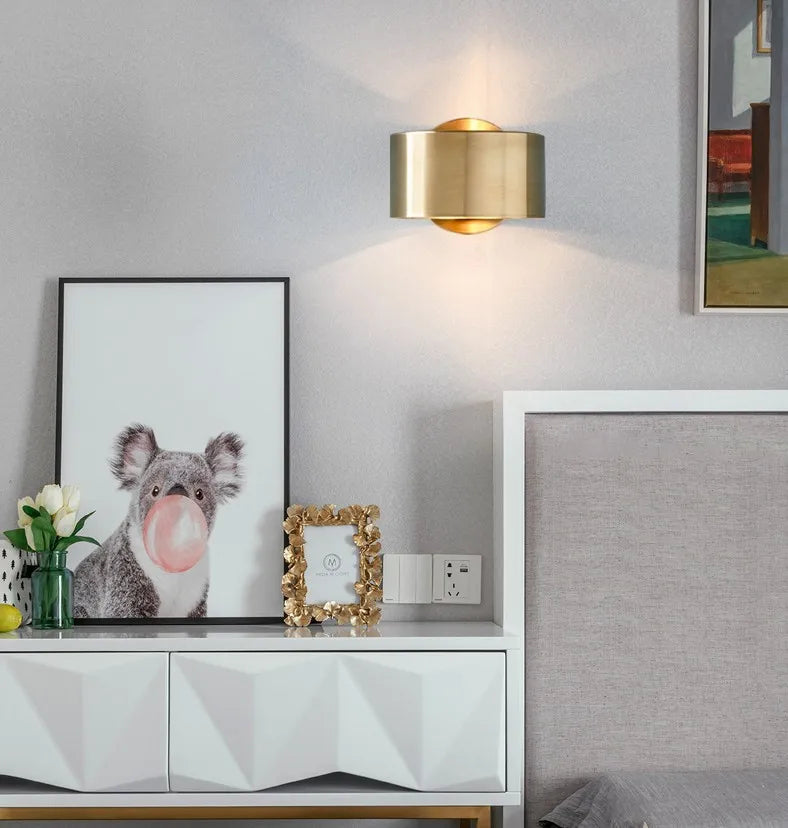 Rond Metalen Wandlamp