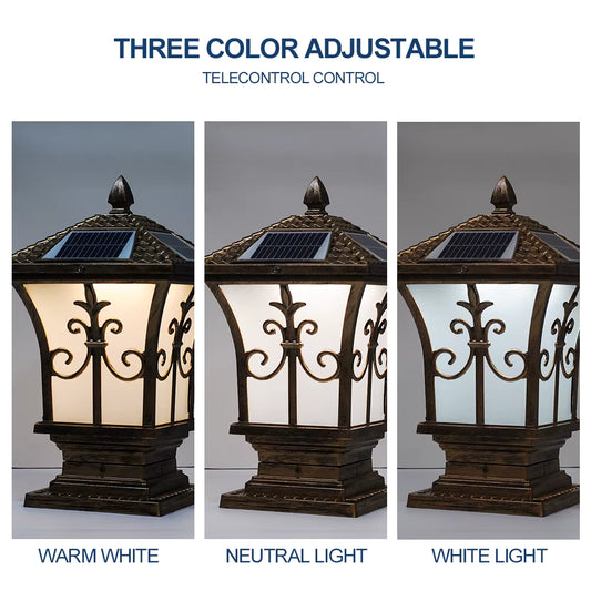 3-kleuren Outdoor Solar Post Light