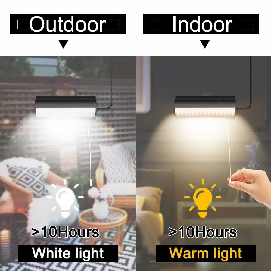 Solar Shed Hanglamp - Duurzame LED Lamp met Trekkoordschakelaar