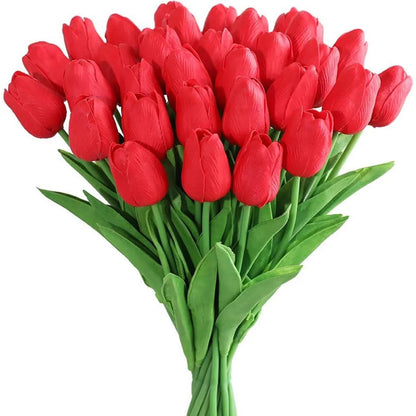 Levendige Tulpen Kunstbloemen Bosje