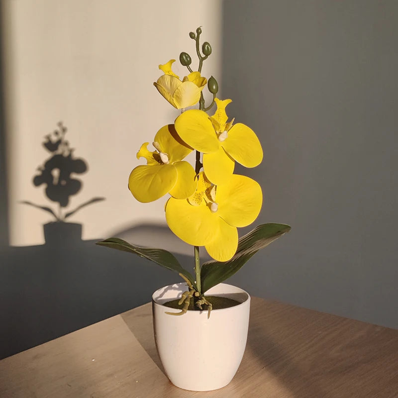Realistische Vlinderorchidee Bonsai voor Tafel