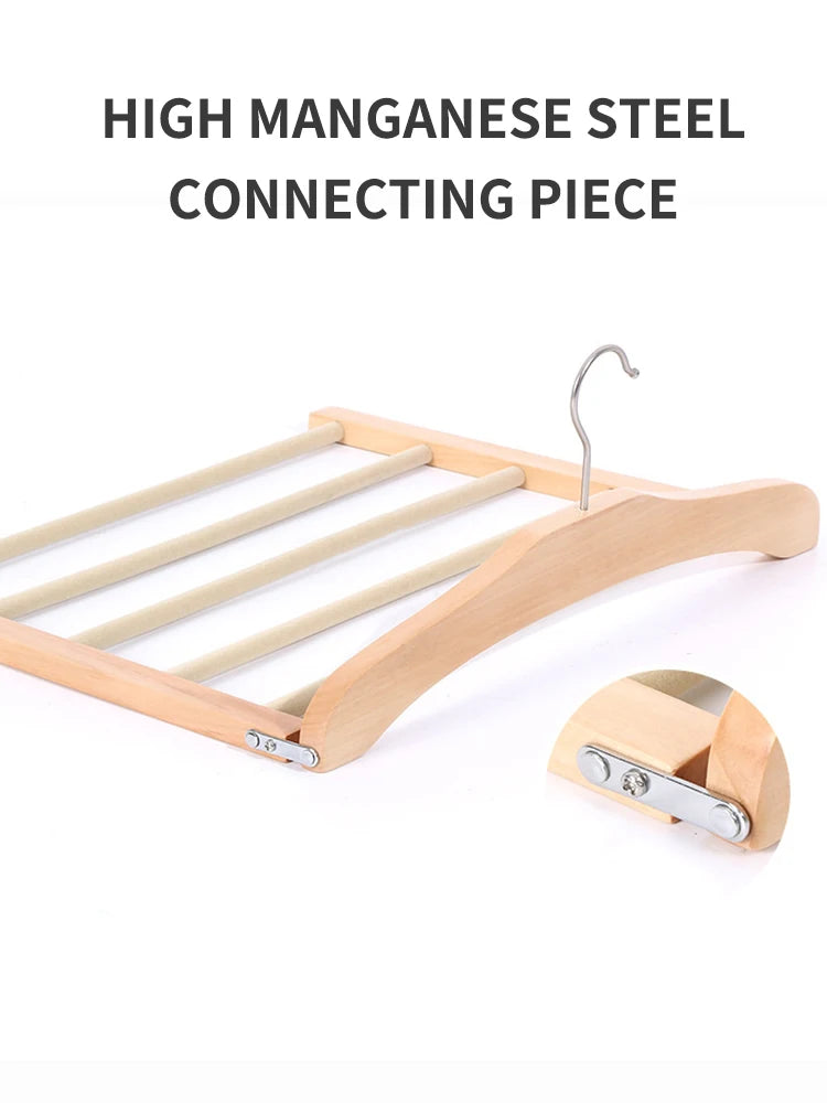 Massief Houten Broekengarderoberek Organizer