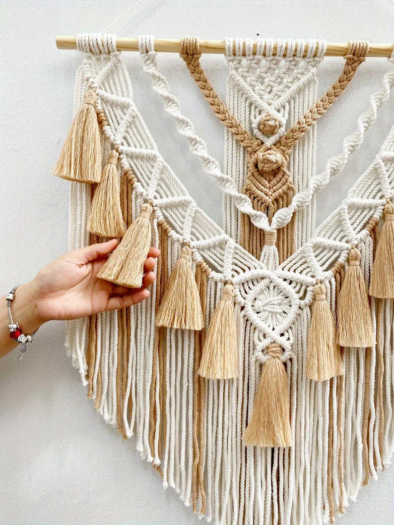 Grote Boho Wandtapijt Macramé