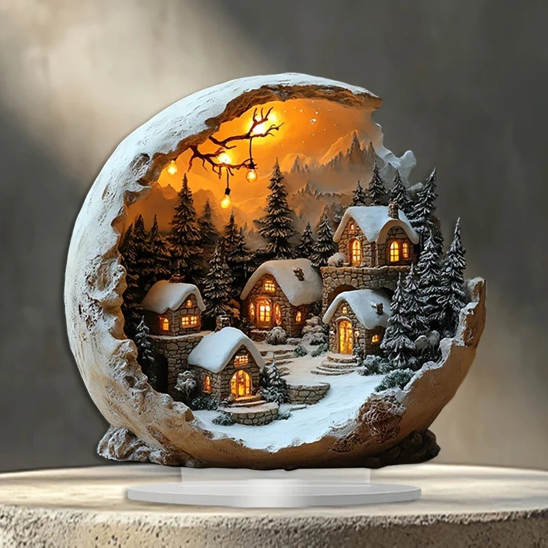 Kerstdecoratie Lunavia | Boho Stijl | Acryl Decoratiefiguur | 23x20 cm