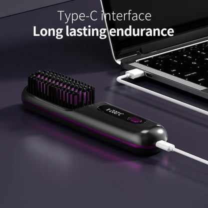 Glissara | Draadloze Haarglätter | USB-oplaadfunctie & LCD-display | Keramiek & Ionen-technologie