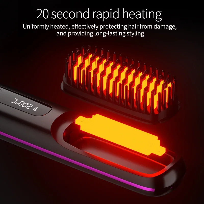 Glissara | Draadloze Haarglätter | USB-oplaadfunctie & LCD-display | Keramiek & Ionen-technologie