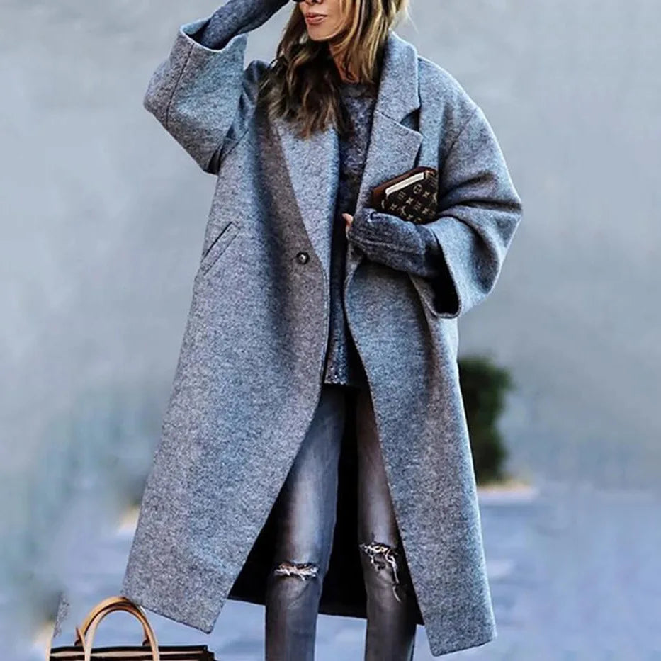 Oversized Lange Jas Dames – Stijlvolle en Comfortabele Mantel