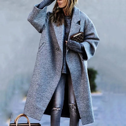 Oversized Lange Jas Dames – Stijlvolle en Comfortabele Mantel