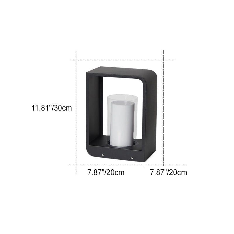 Moderne Minimalistische Vierkante Lijst RVS Acryl LED Waterdichte Tuinverlichting Voor Buiten Patio