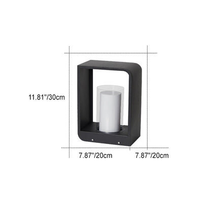 Moderne Minimalistische Vierkante Lijst RVS Acryl LED Waterdichte Tuinverlichting Voor Buiten Patio