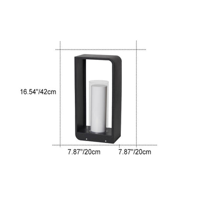 Moderne Minimalistische Vierkante Lijst RVS Acryl LED Waterdichte Tuinverlichting Voor Buiten Patio