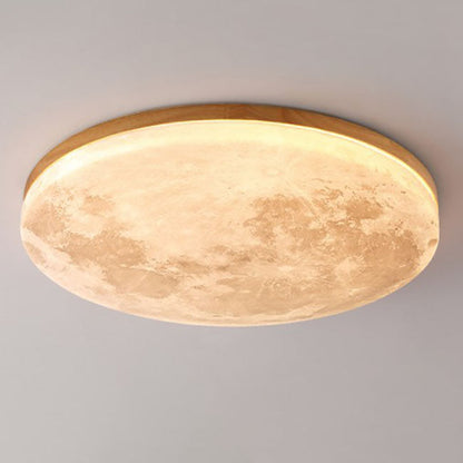 Nordic Minimalistische Maan Ronde PVC LED Plafondlamp