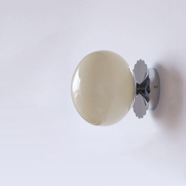 Moderne Vintage Minimalistische IJzer Glas Ronde Kop 1-Licht Wandlamp