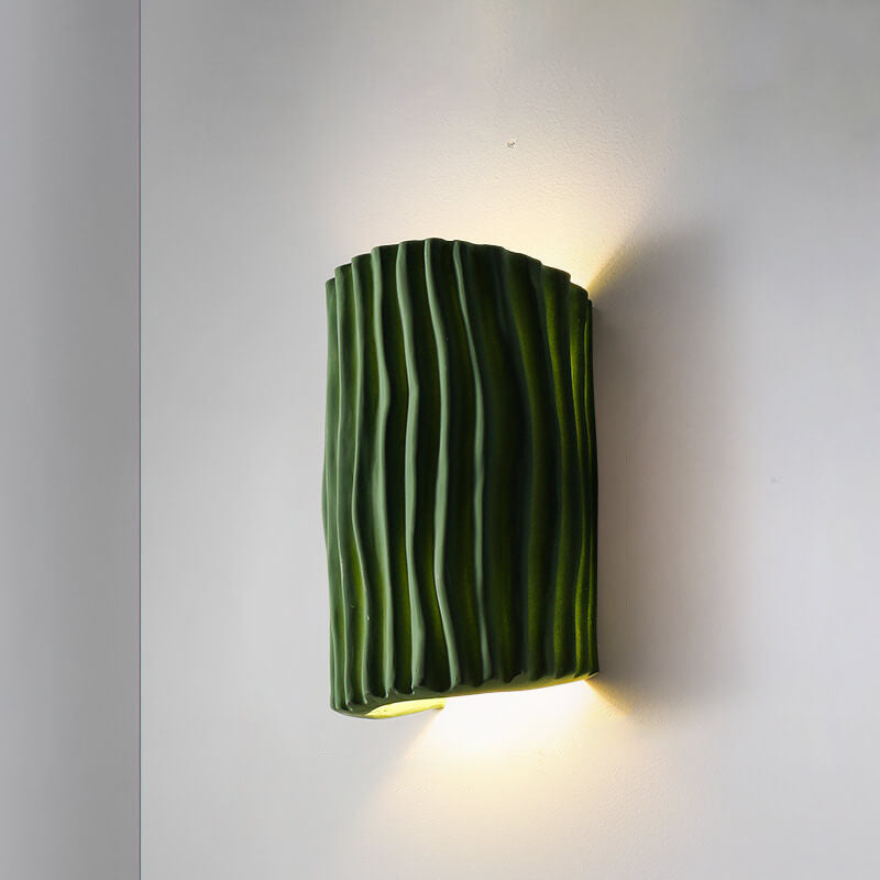 Nordic Creatieve Hars Gestreepte Halve Cilinder 2-Licht Wandlamp