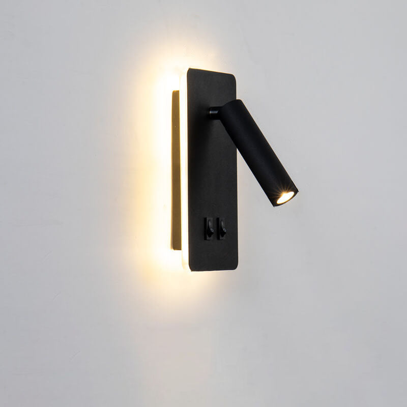 Nordic Minimalistische Vierkante Spotlight Rotatable LED Lees Wandlamp