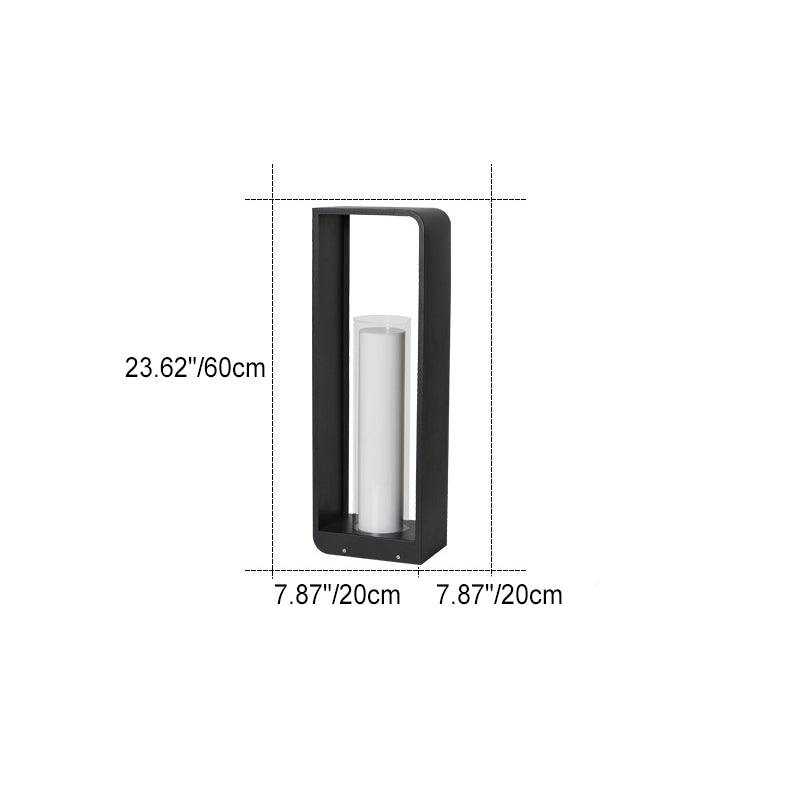 Moderne Minimalistische Vierkante Lijst RVS Acryl LED Waterdichte Tuinverlichting Voor Buiten Patio